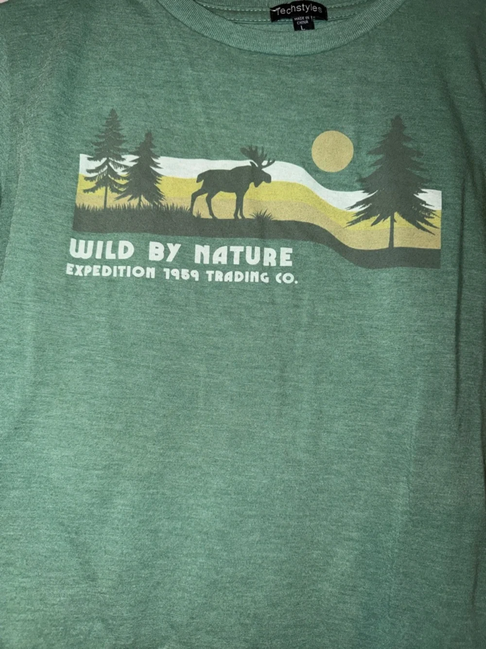 Alaska Chicks Wild By Nature Kids' Green Graphic Tee
